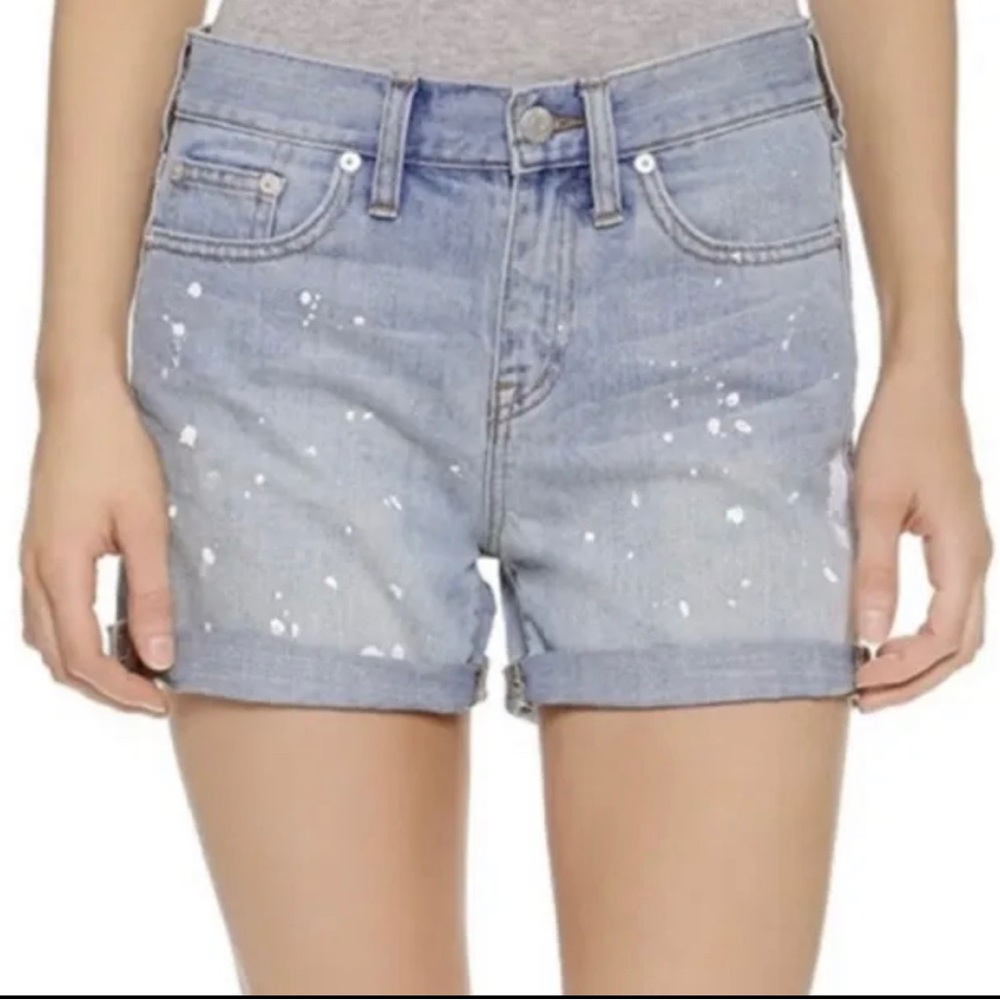 Madewell paint splatter denim shorts sz 31